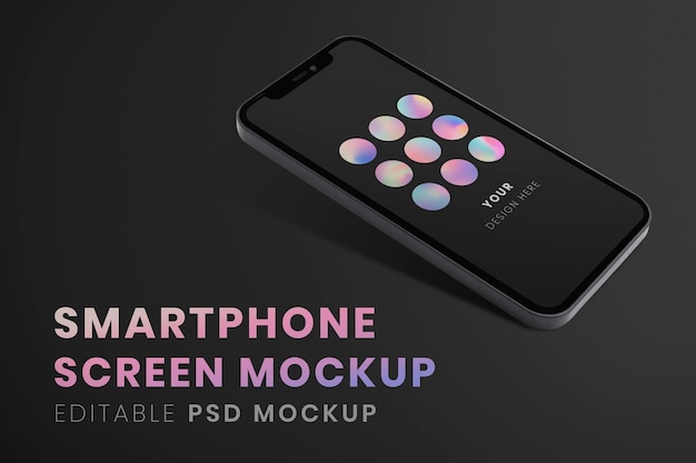 Smartphone white screen mockup psd innovative future technology