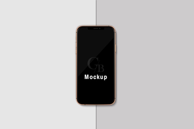 Smartphone with Black Screen Mockup