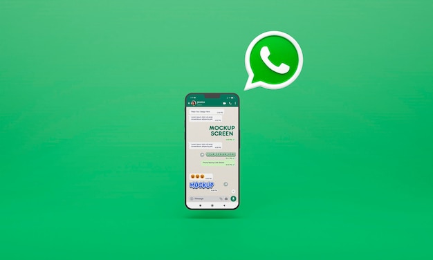 Smartphone with whatsapp emoji