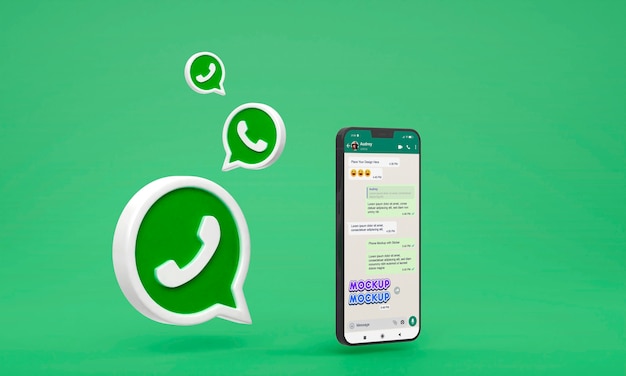 Smartphone with whatsapp emoji