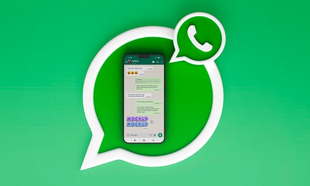 PSD smartphone with whatsapp emoji