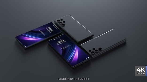 Smartphones mockup design Premium Psd