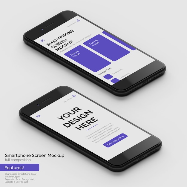 Smartphones mockup