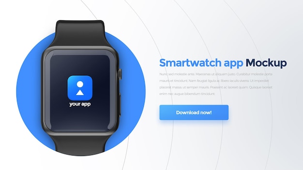 Smartwatch app mockup