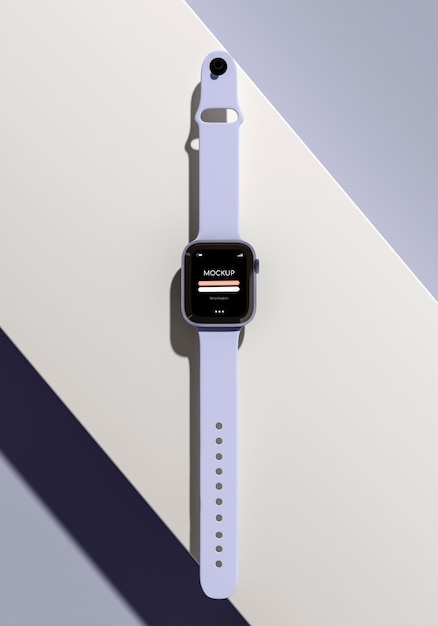 Smartwatch mock-up with geometric design