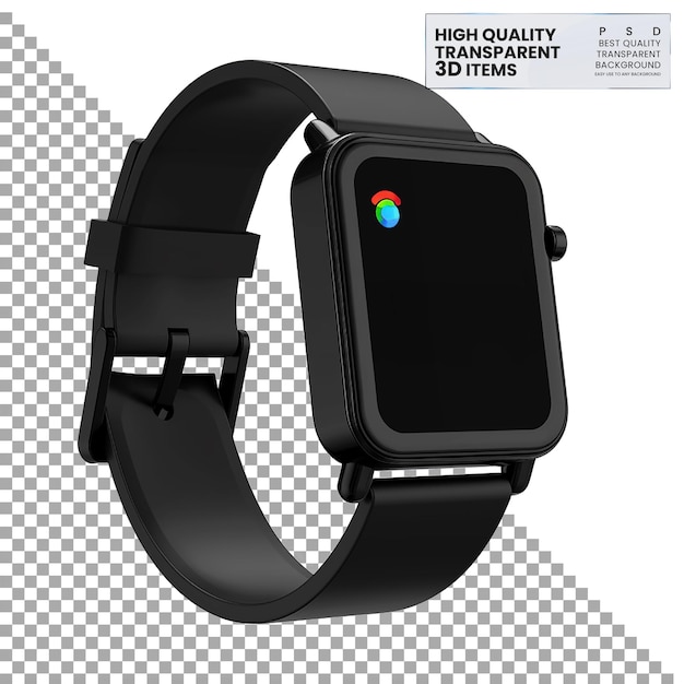 PSD smartwatch png on isolated transparent background