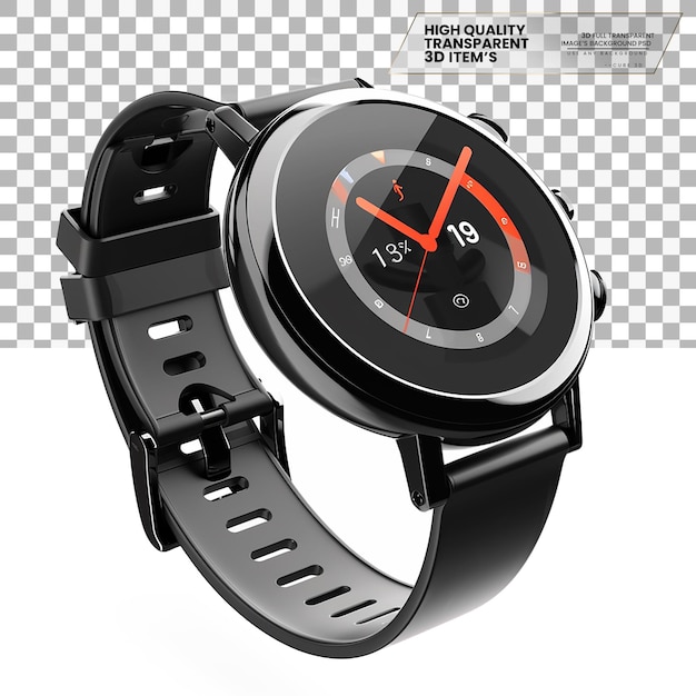 PSD smartwatch a watch with advanced features like fitness tracking on transparent background