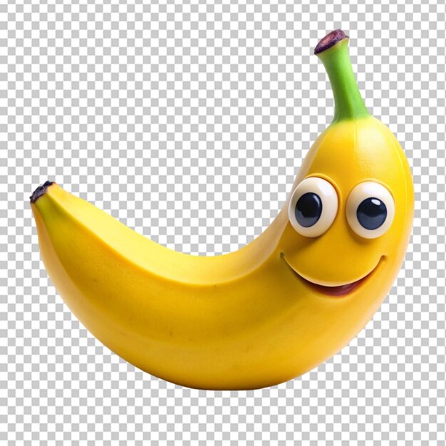 smile banana on transparent background