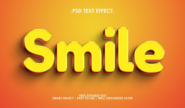 Smile text style effect