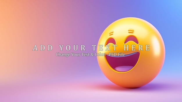 PSD smiling 3d emoji