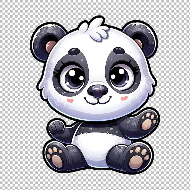 Smiling Cartoon Panda Clipart