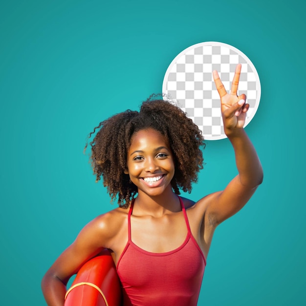 Smiling caucasian woman in sportswear