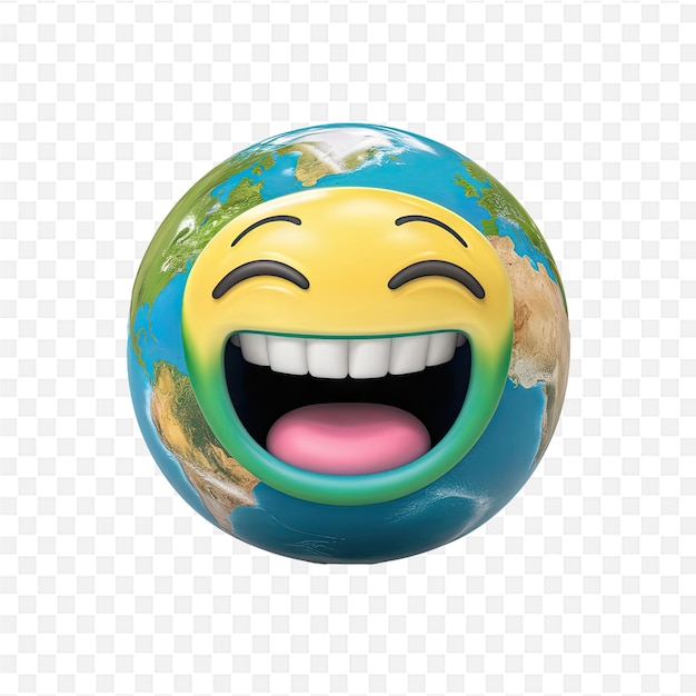 PSD a smiling globe with a smiley face and a smile on it