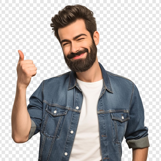 Smiling Man Giving Thumbs Up