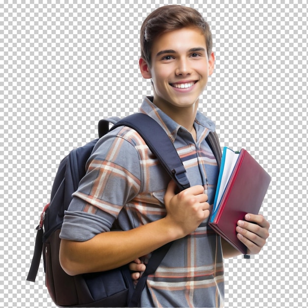 smiling student with backpack