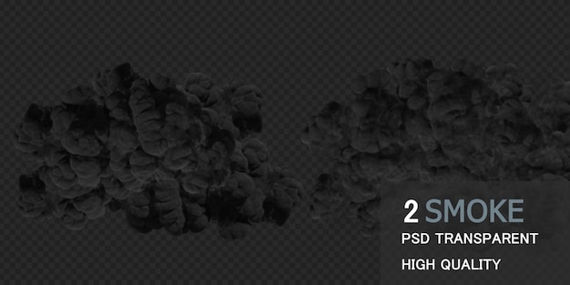 Smoke design on black background Premium Psd