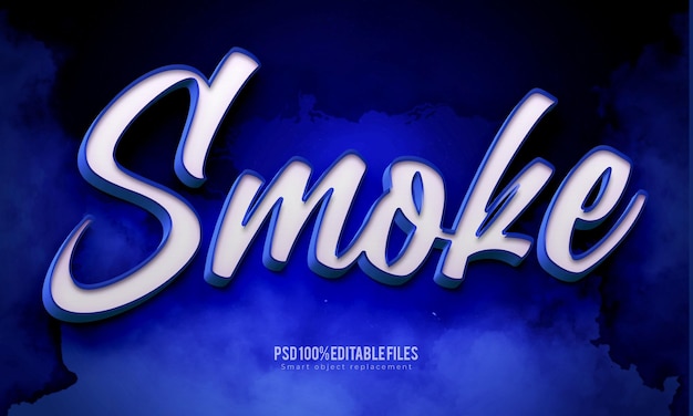 PSD smoke editable text effect