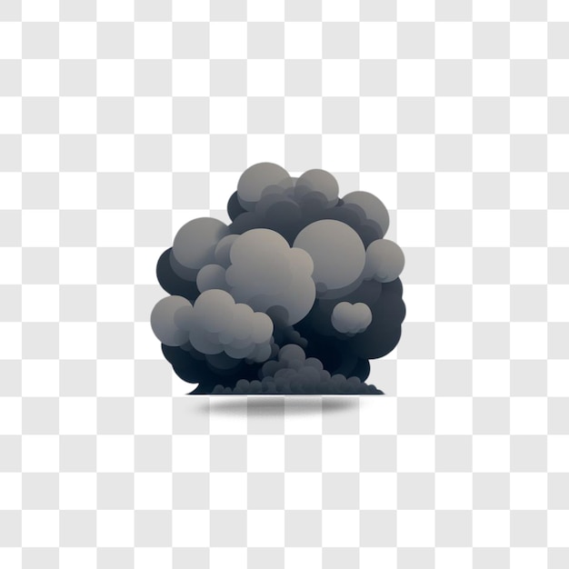 smoke explosion design rendering isolated rendering flat illustration transparent background