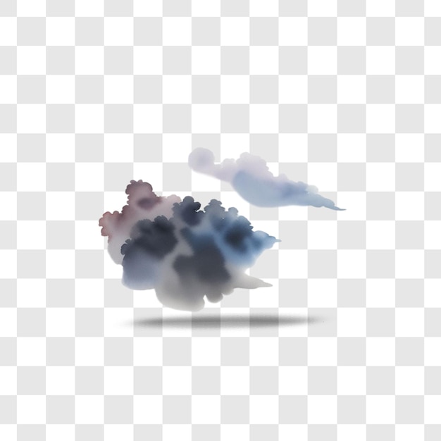 Smoke explosion design rendering isolated rendering flat illustration transparent background