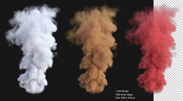 Smoke explosion isolated 3d render