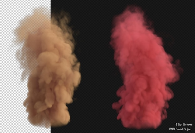 Smoke explosion isolated 3d render