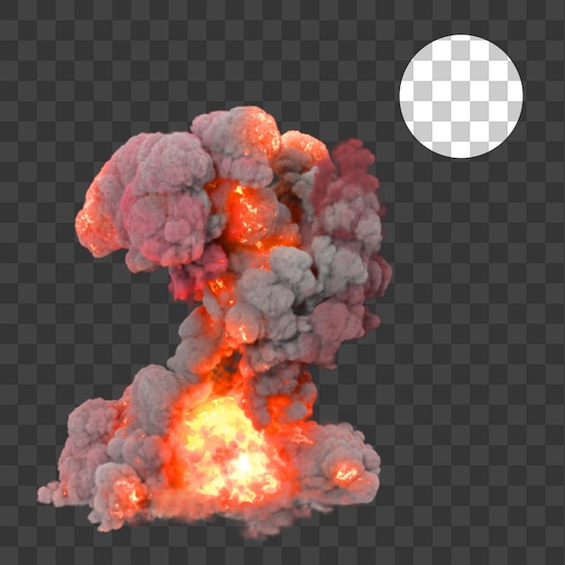 smoke explosion on transparent background