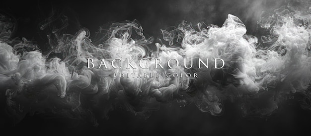 PSD smoke image with black background copy space