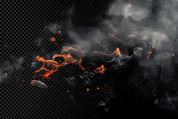 Smoke Isolated on transparent overlay