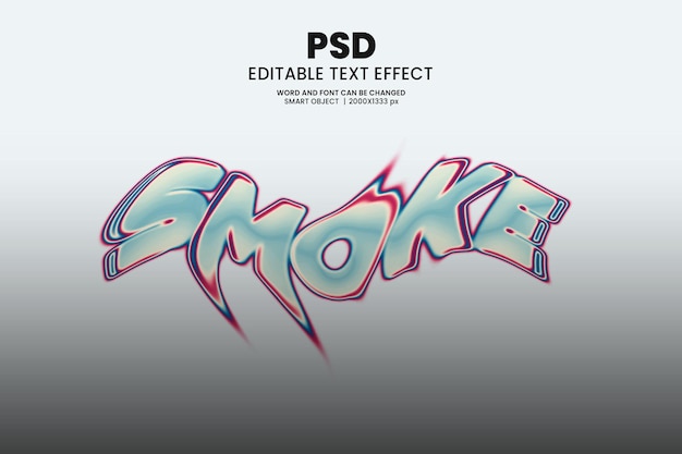 Smoke text effect psd