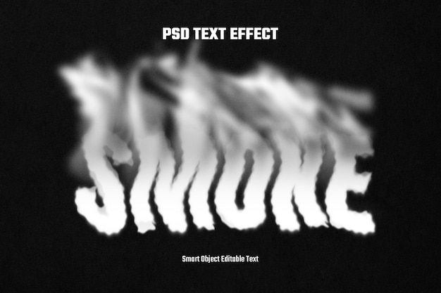 PSD smoke text effect