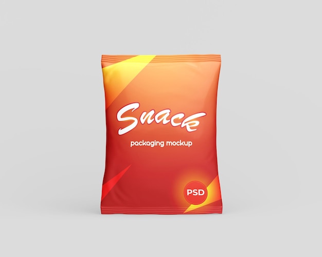 snack bag packaging mockup