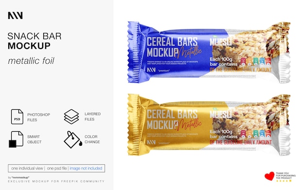 PSD snack bar mockup