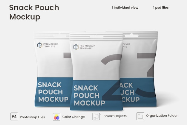 Snack packaging mockup Premium Psd