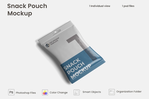 Snack packaging mockup Premium Psd