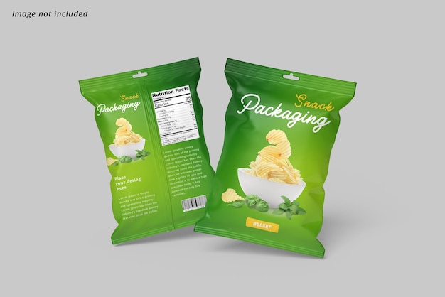 Snack packaging mockup