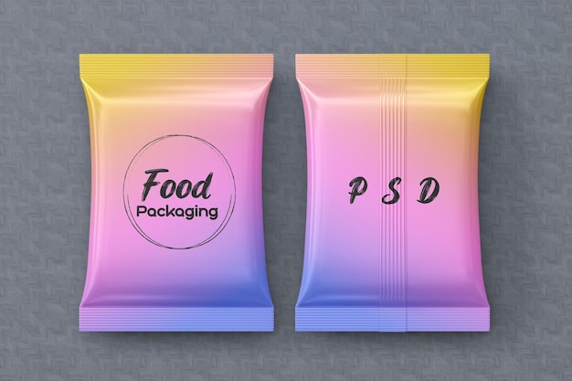 Snack packaging mockup