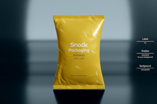 Snack packaging mockup