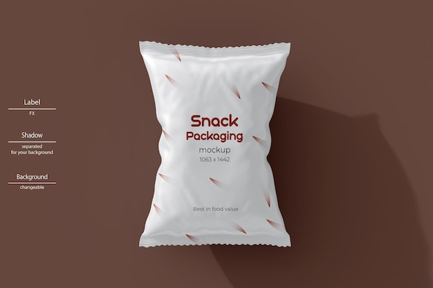 Snack packaging mockup