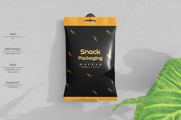 Snack packaging mockup