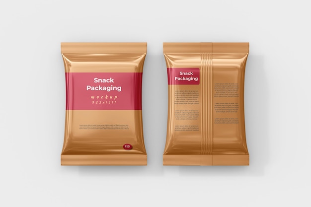 Snack packaging mockup