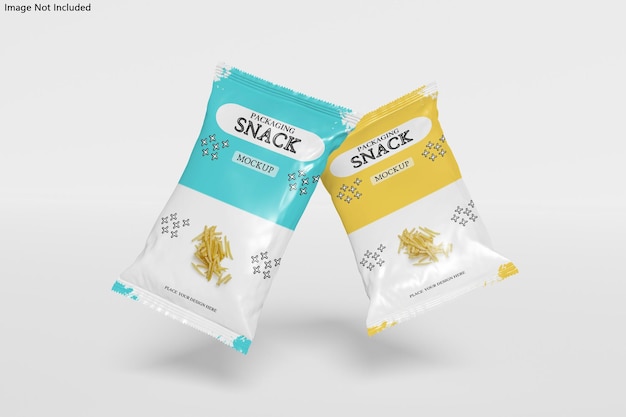 PSD snack pouch package mockup