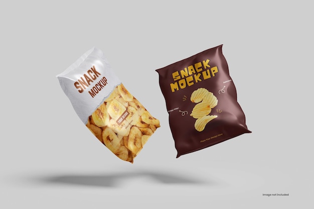 PSD snack pouch packaging mockup