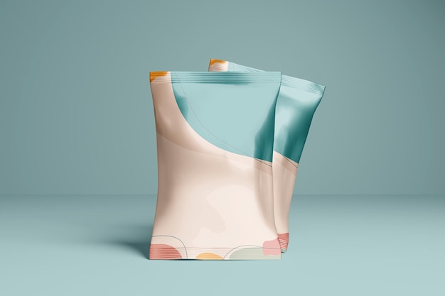 Snack pouch plastic bag mockup