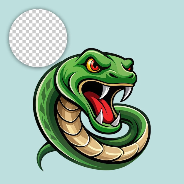 Snake Head Logo on transparent background