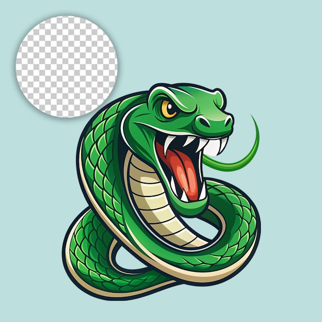 Snake Head Logo on transparent background