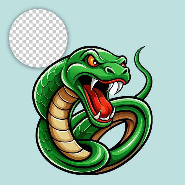 Snake Head Logo on transparent background