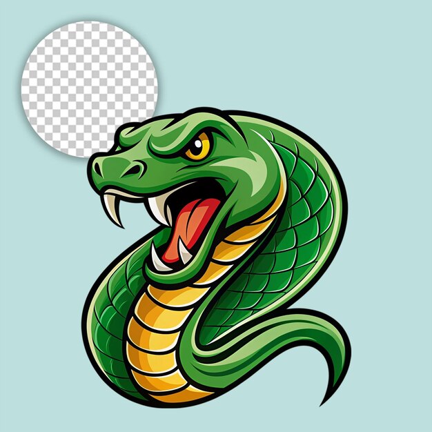 Snake Head Logo on transparent background