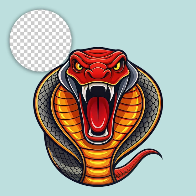 Snake Head Logo on transparent background