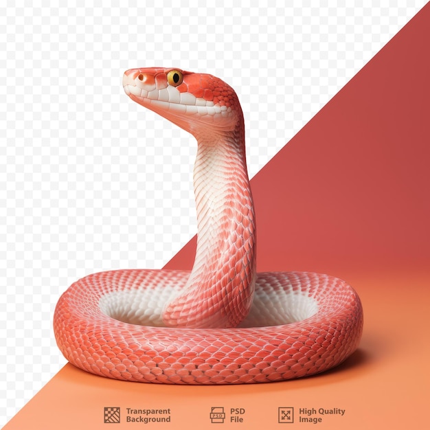 a snake with a red face and a red background.