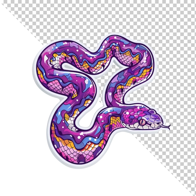 PSD snakes isolated on transparent background